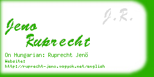 jeno ruprecht business card